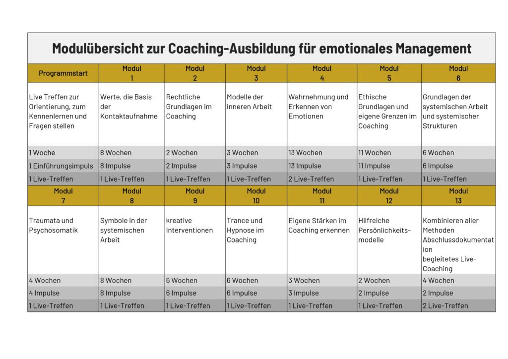 Coaching Ausbildung Übersicht